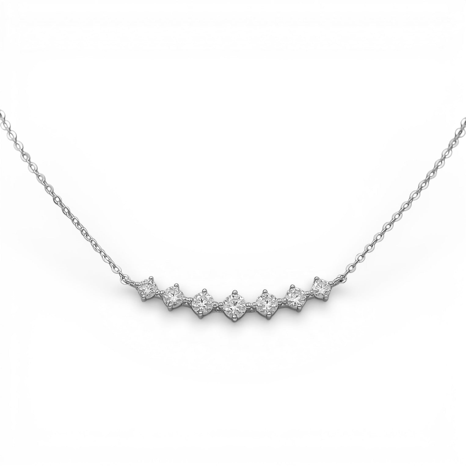Colier Moissanite Line Argint