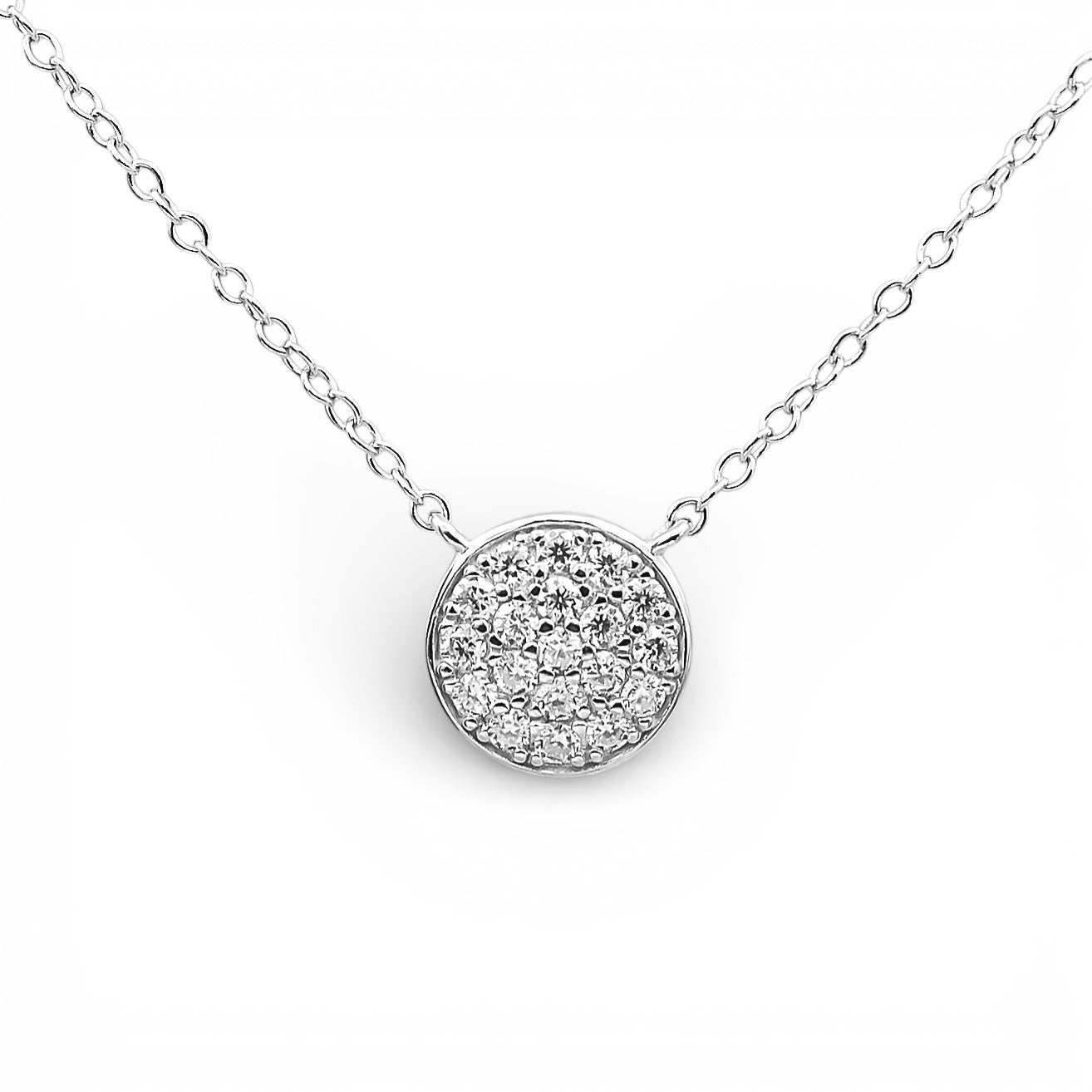 Colier Moissanite Dot Argint