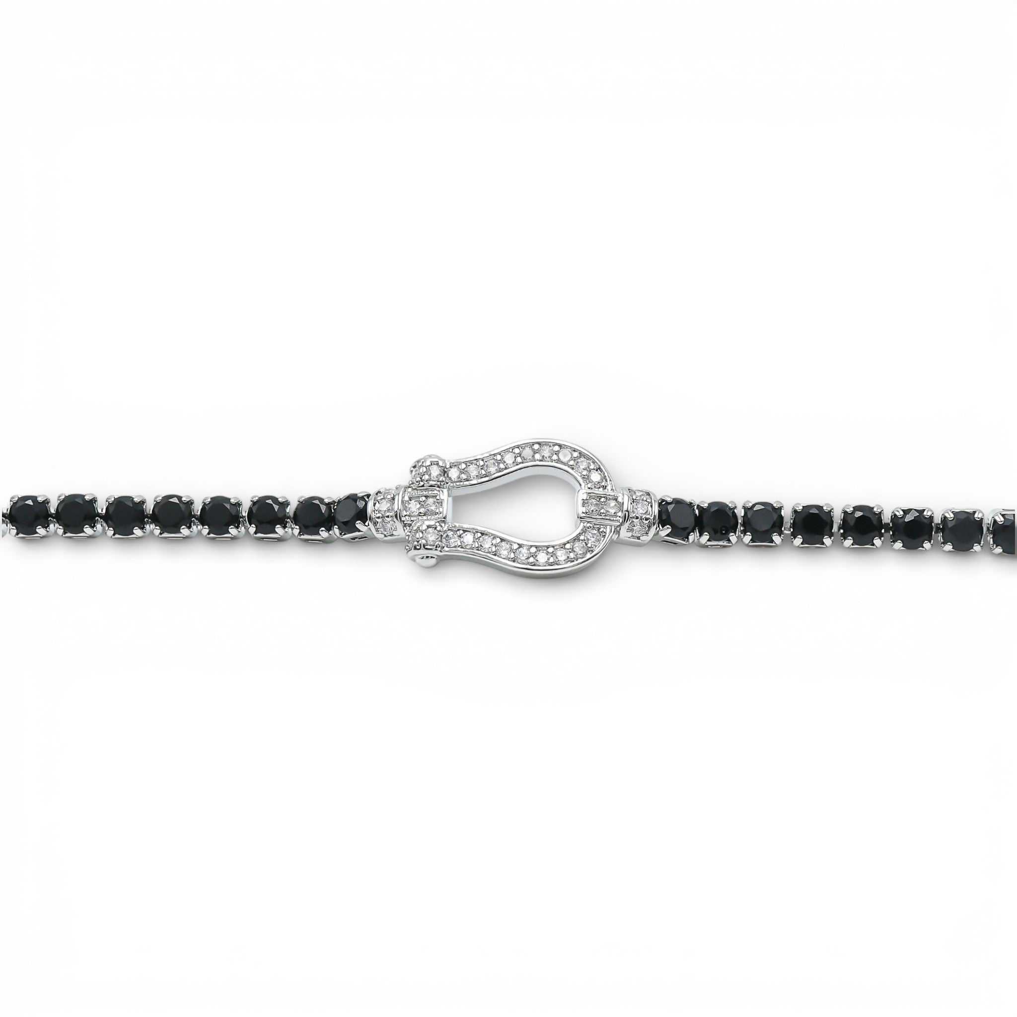 Brățară Tennis Fortune Black Placată cu Aur