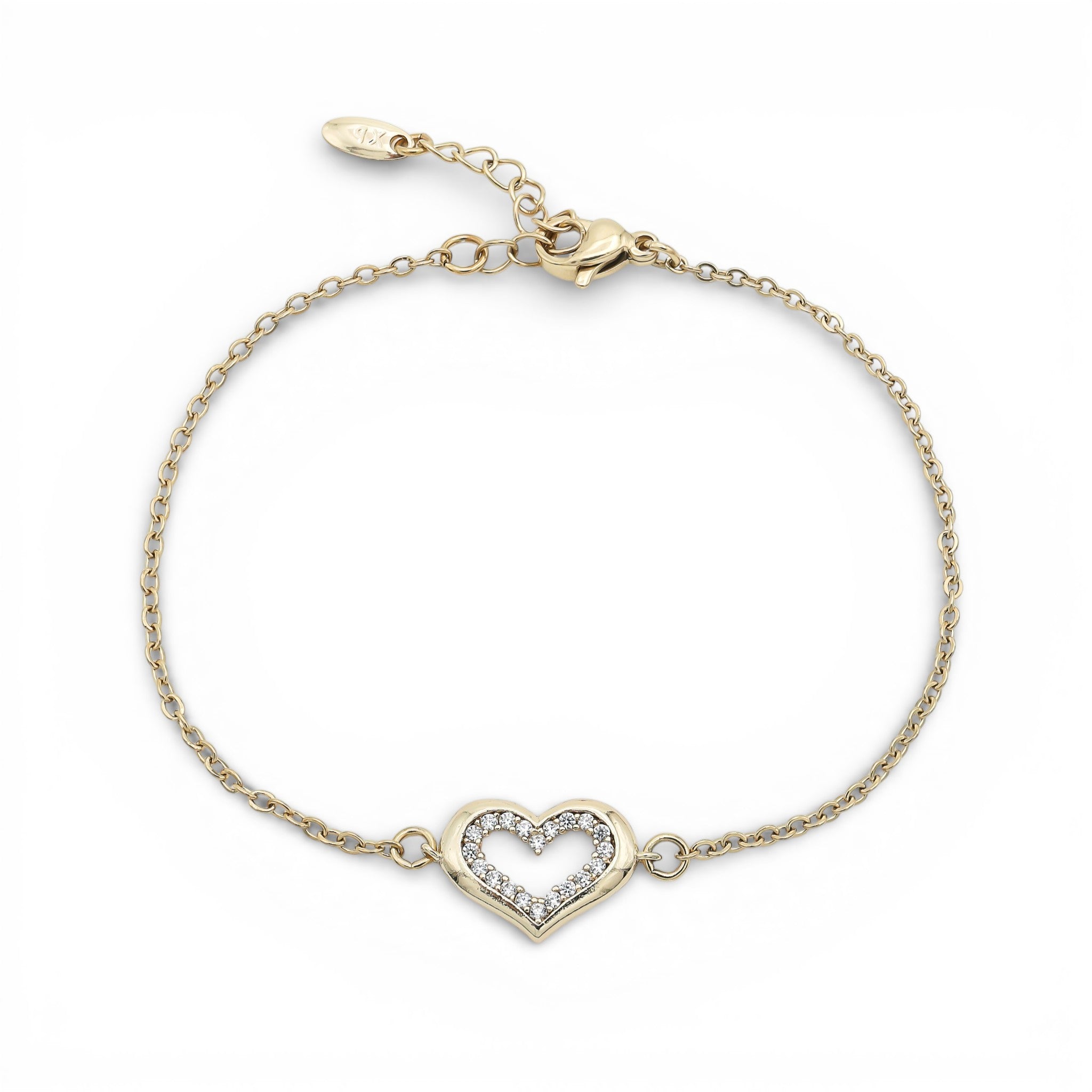 Brățară Royal Heart Placată cu Aur