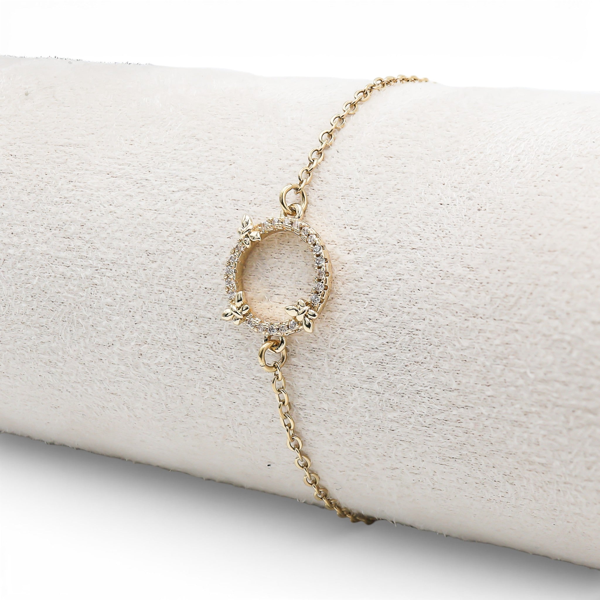 Brățară Circle of Butterflies Placată cu Aur