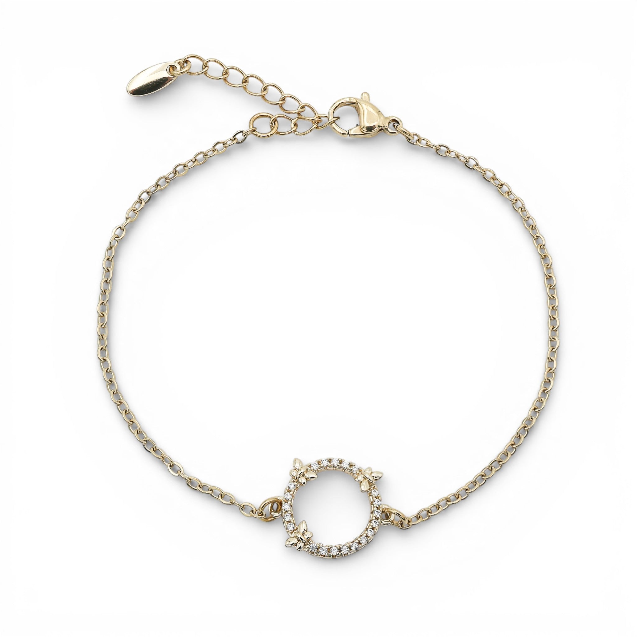 Brățară Circle of Butterflies Placată cu Aur