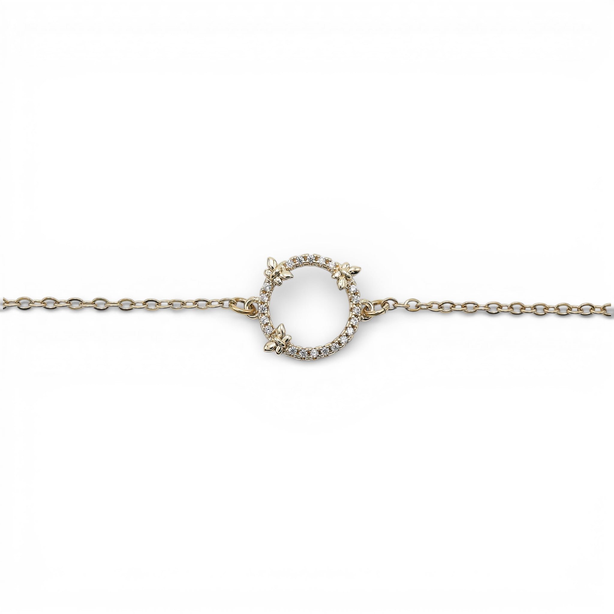 Brățară Circle of Butterflies Placată cu Aur