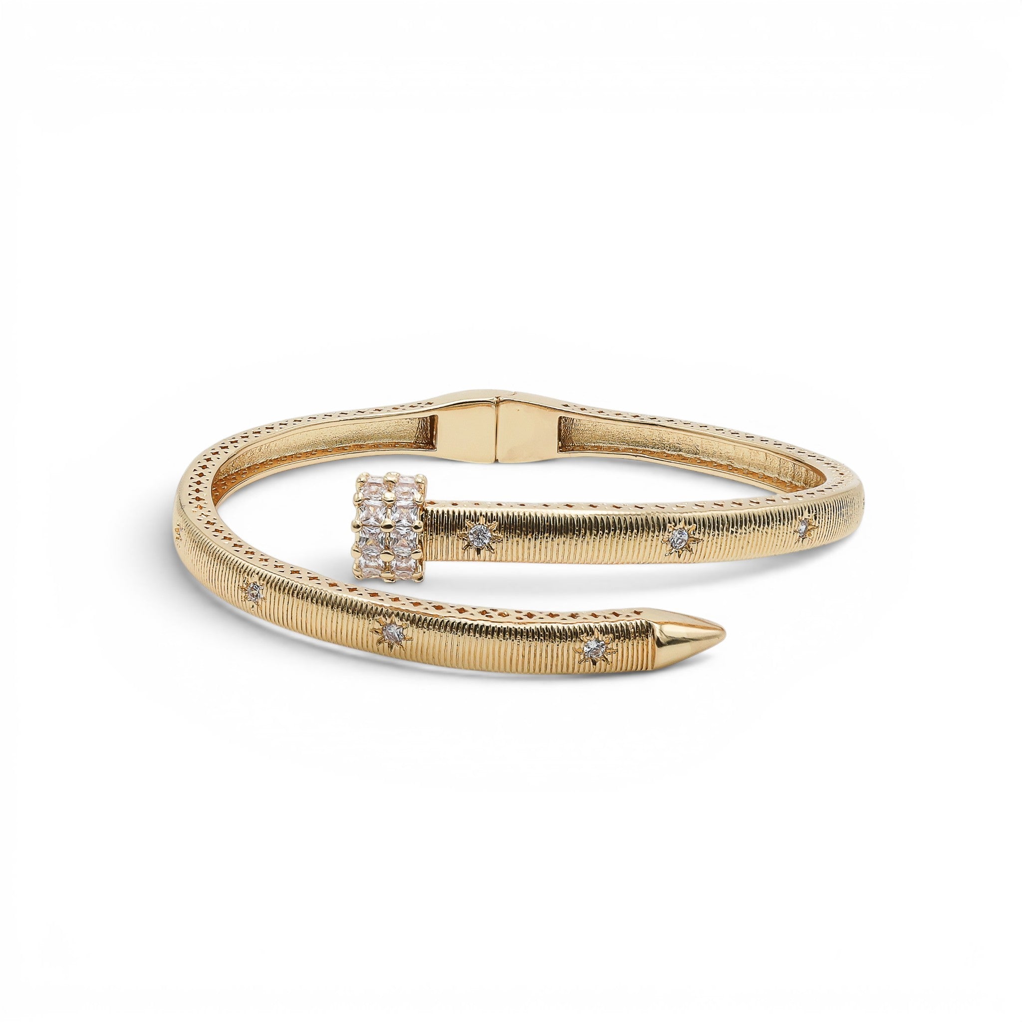 Bratara Crystal Nail Gold