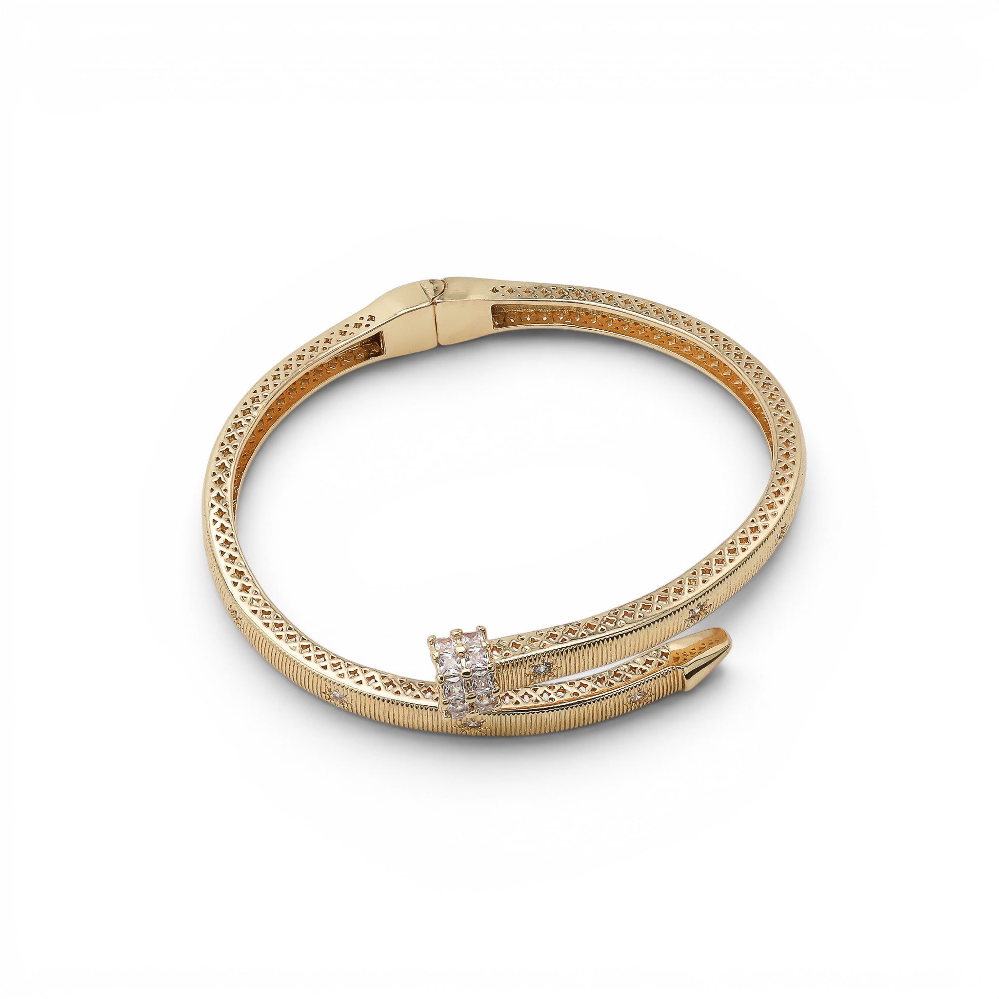 Bratara Crystal Nail Gold