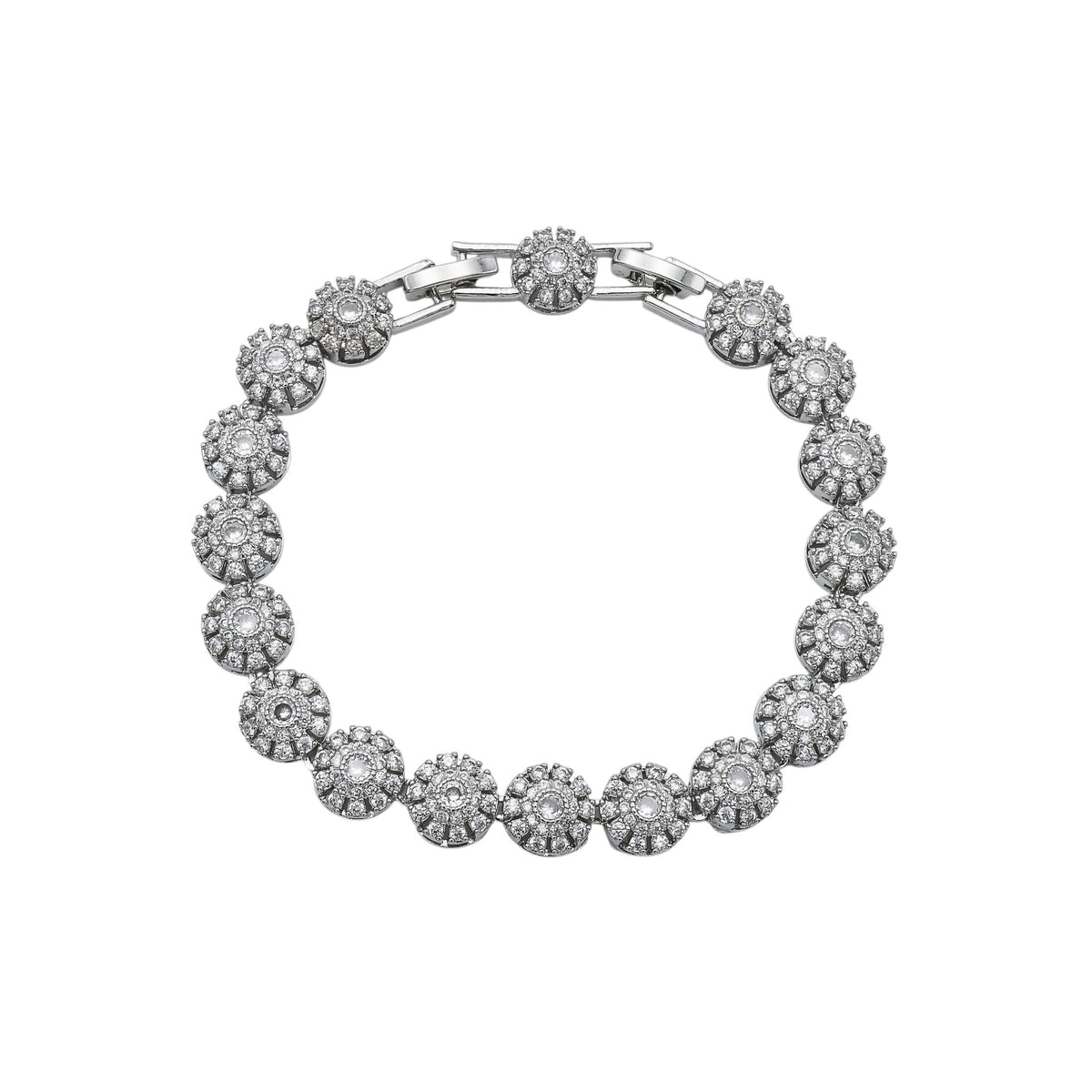 Bratara Ice Stones Silver Placată cu Aur Alb