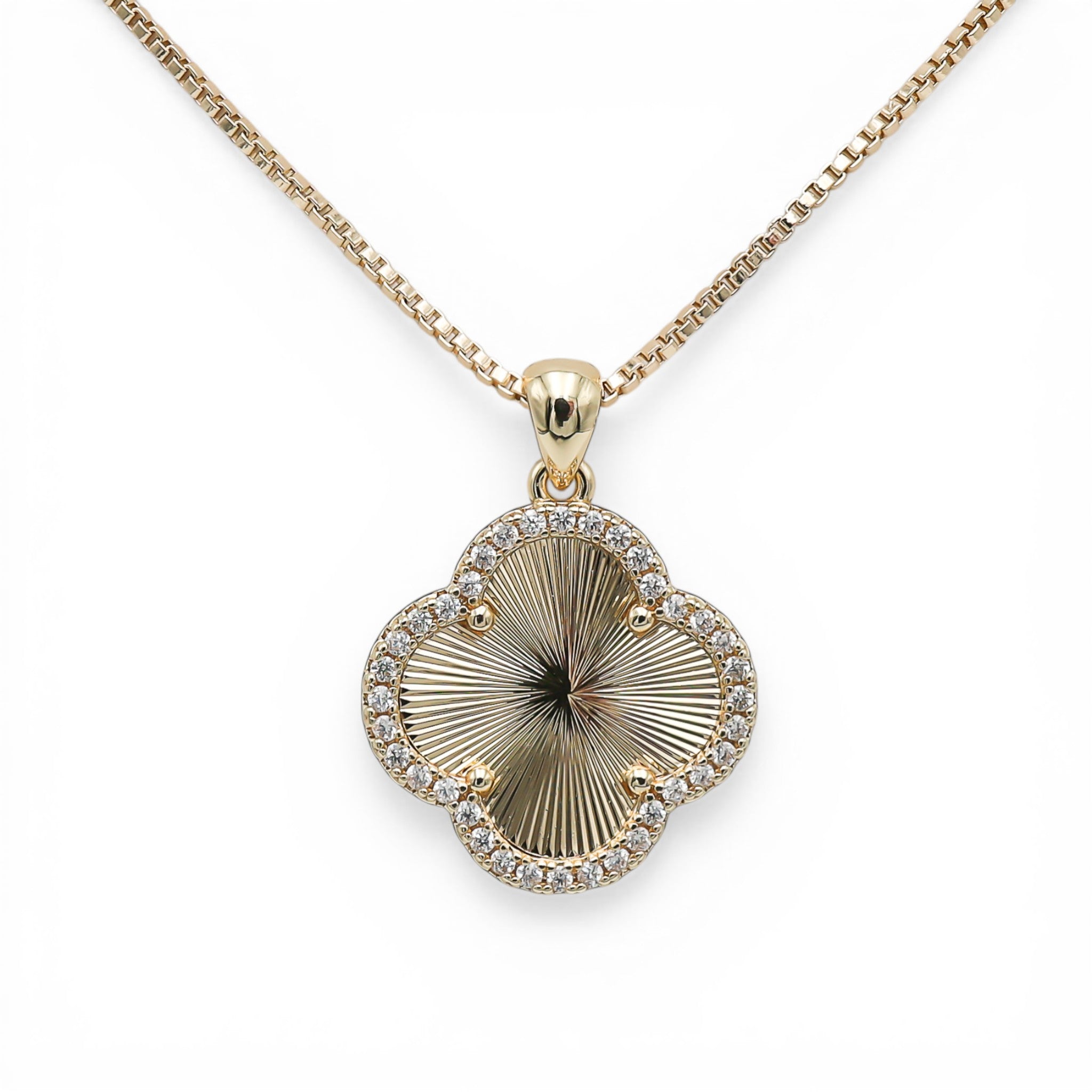 Colier A Clover Placat cu Aur