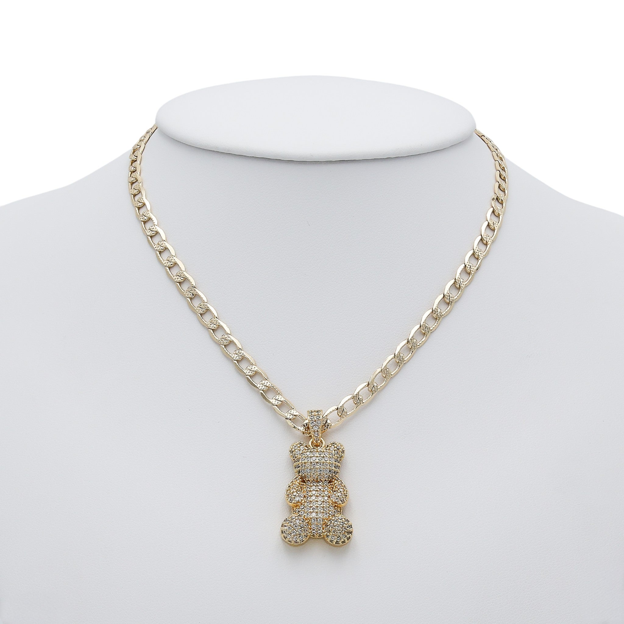 Colier Crystal Teddy Gold 2