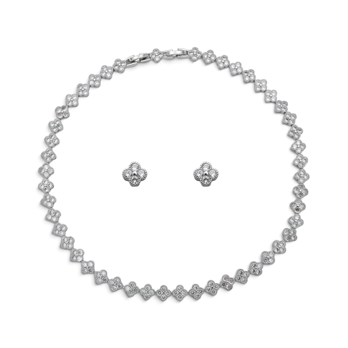 Colier Mini Lucky Silver+cercei cadou