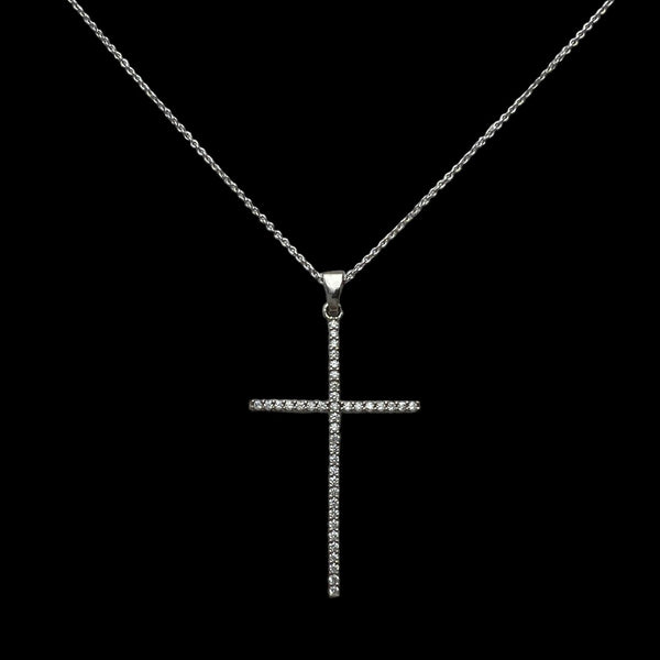 Necklace With Cross Pendant 17 Silver