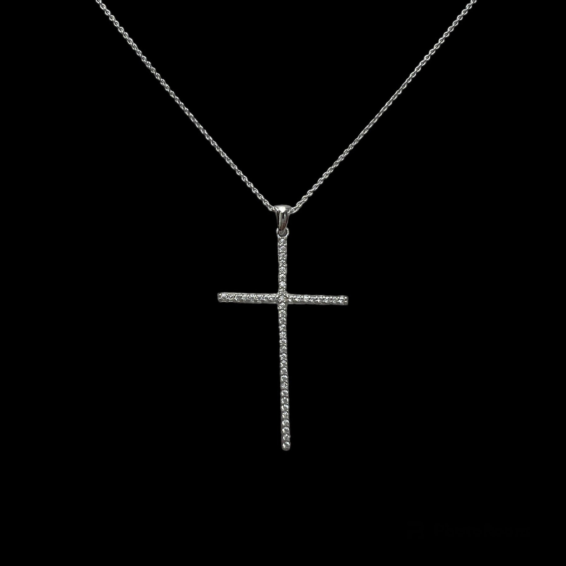 Necklace With Cross Pendant 19 Silver