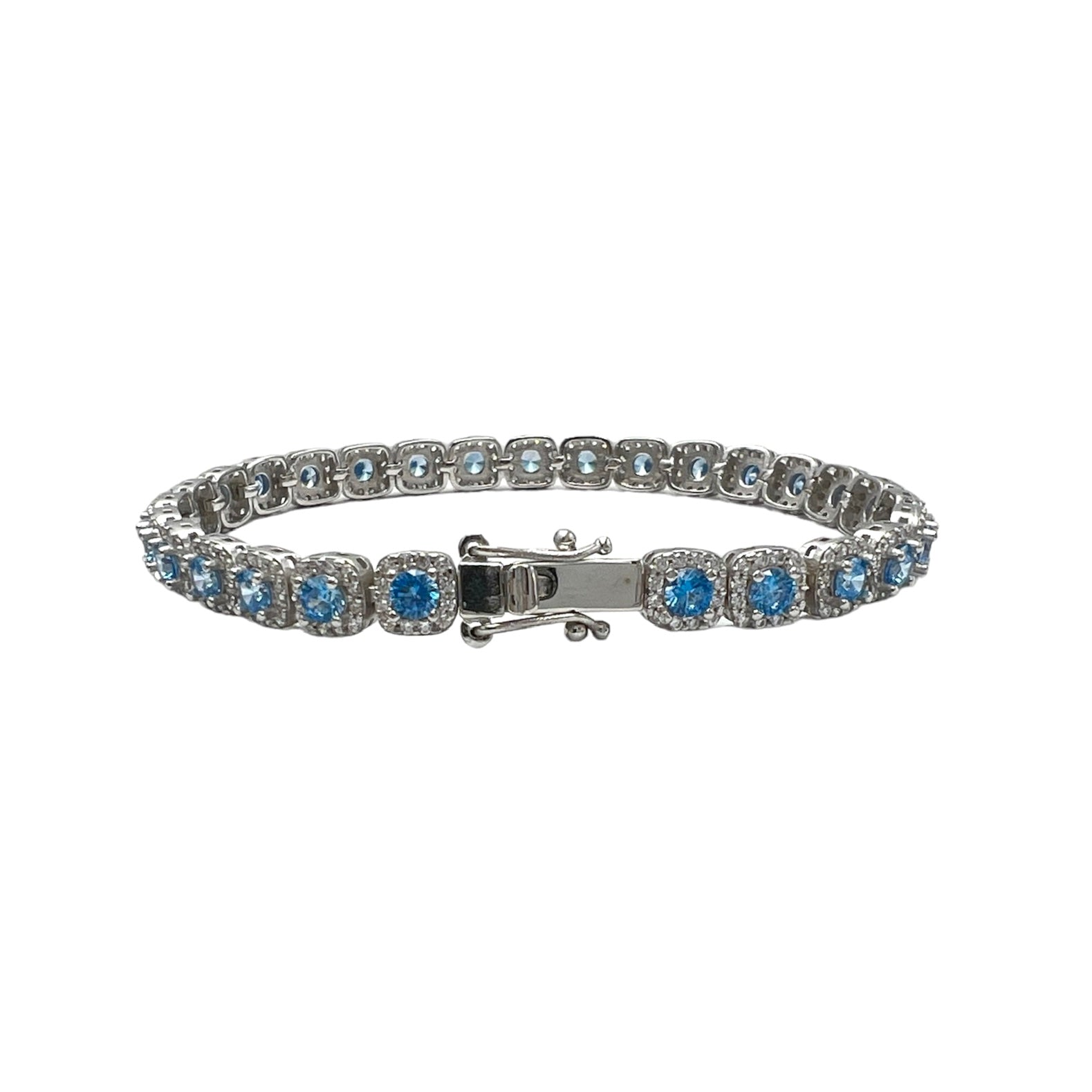 Tennis Definition Bracelet Royal Blue Silver