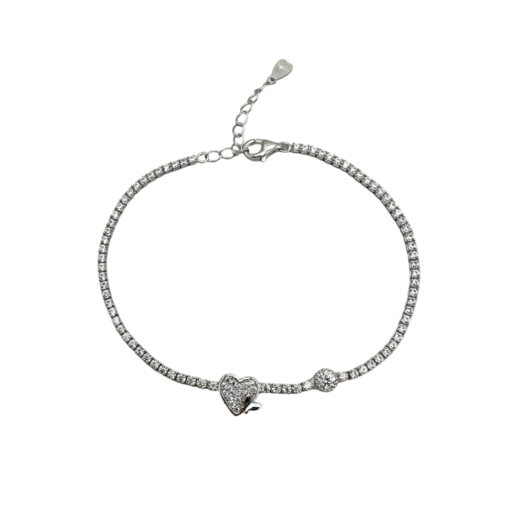 Silver Tennis Freedom Bracelet