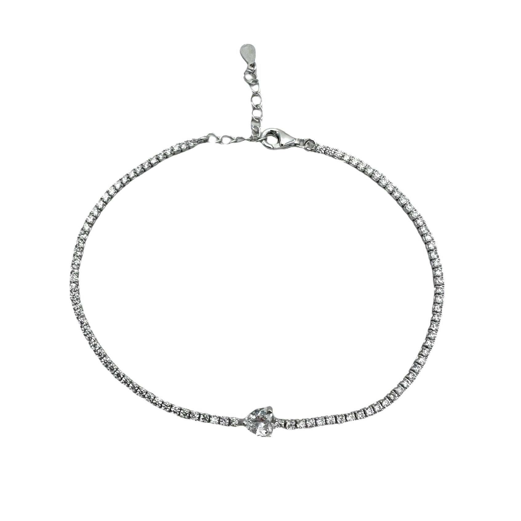 Tennis LovePoint Bracelet Silver