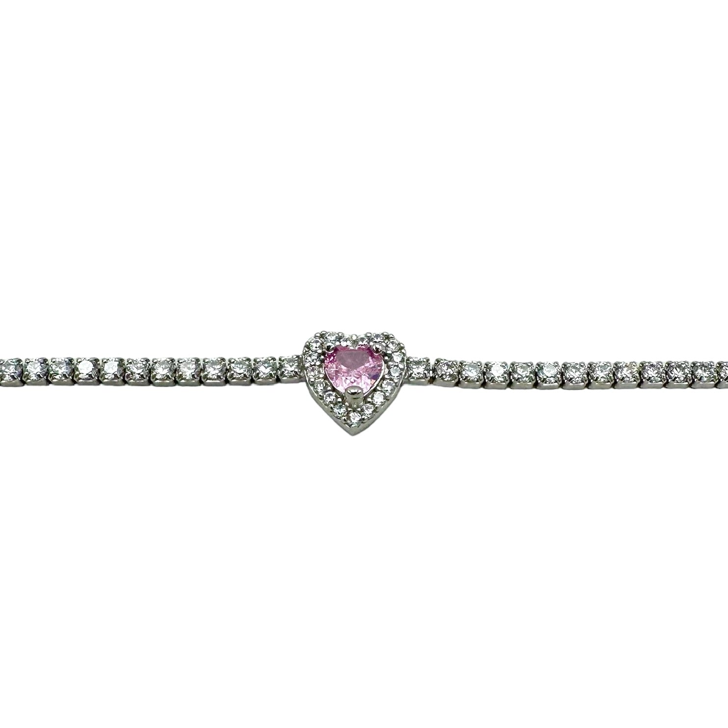 Tennis Bracelet VDAY Rose Silver