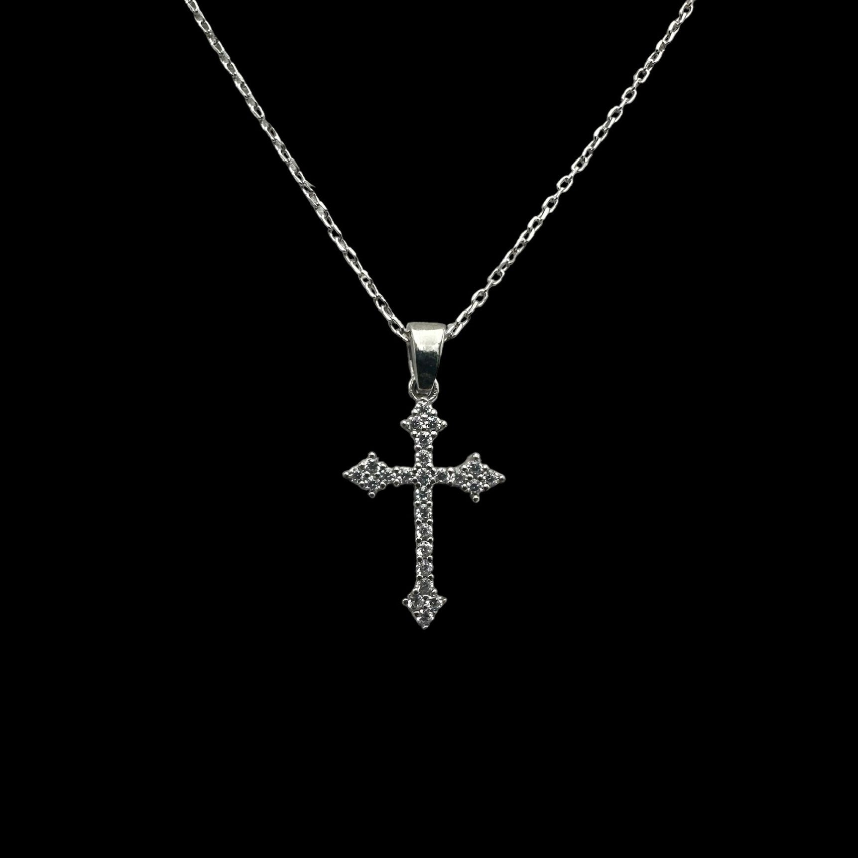 Necklace With Cross Pendant A2 Silver