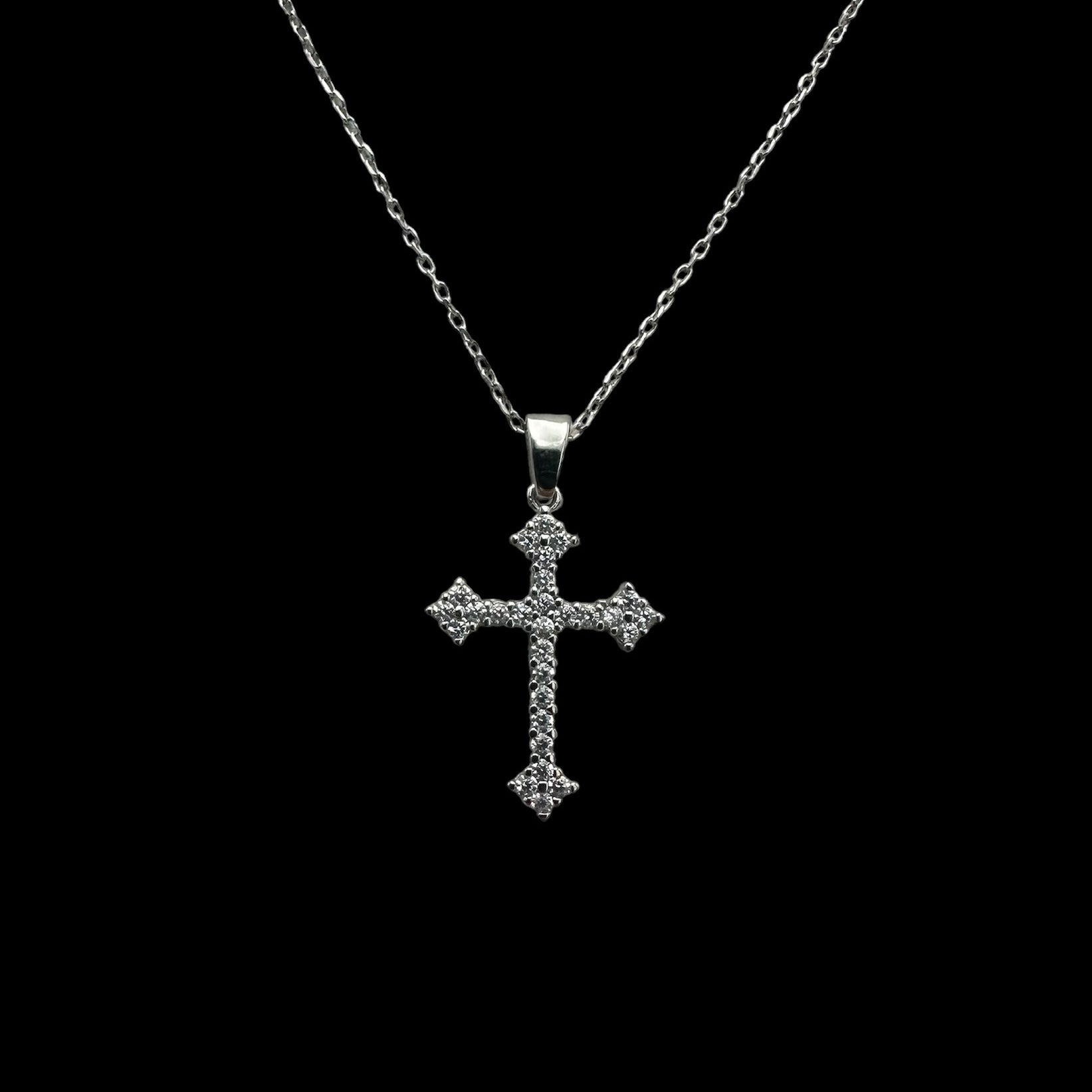 Necklace With Cross Pendant A1 Silver