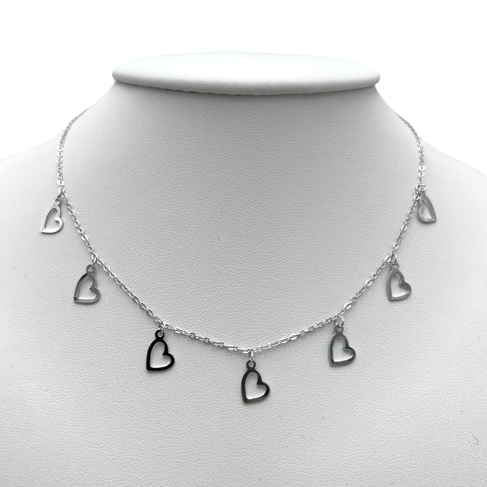 MultipleHearts Silver Necklace