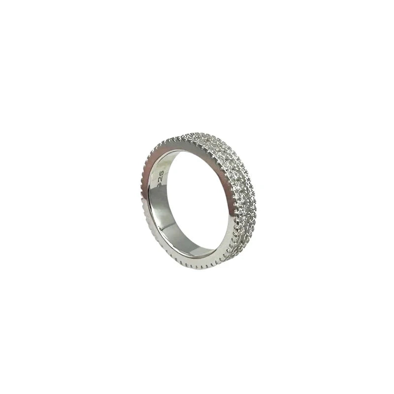 Silver Tennis Luxury Ring