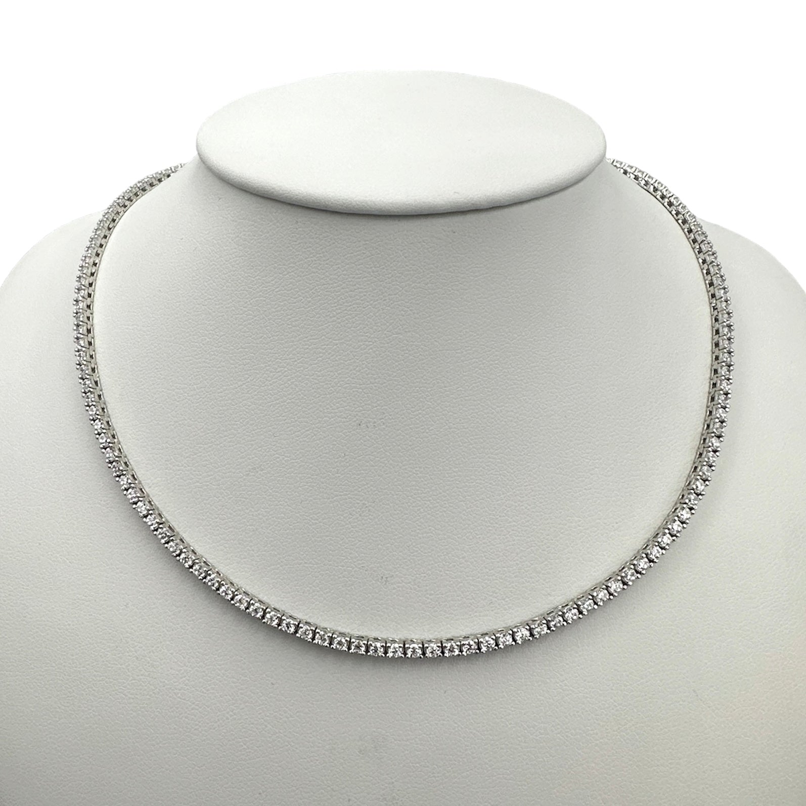 Fine Tennis Necklace 2mm Silver