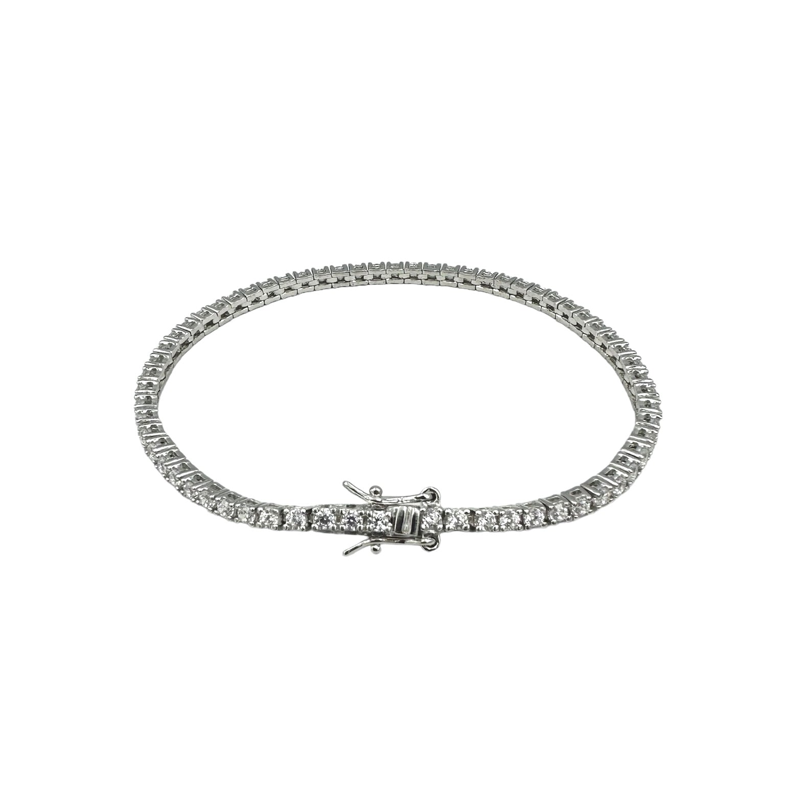 Bracelet Tennis Fine 2mm Silver