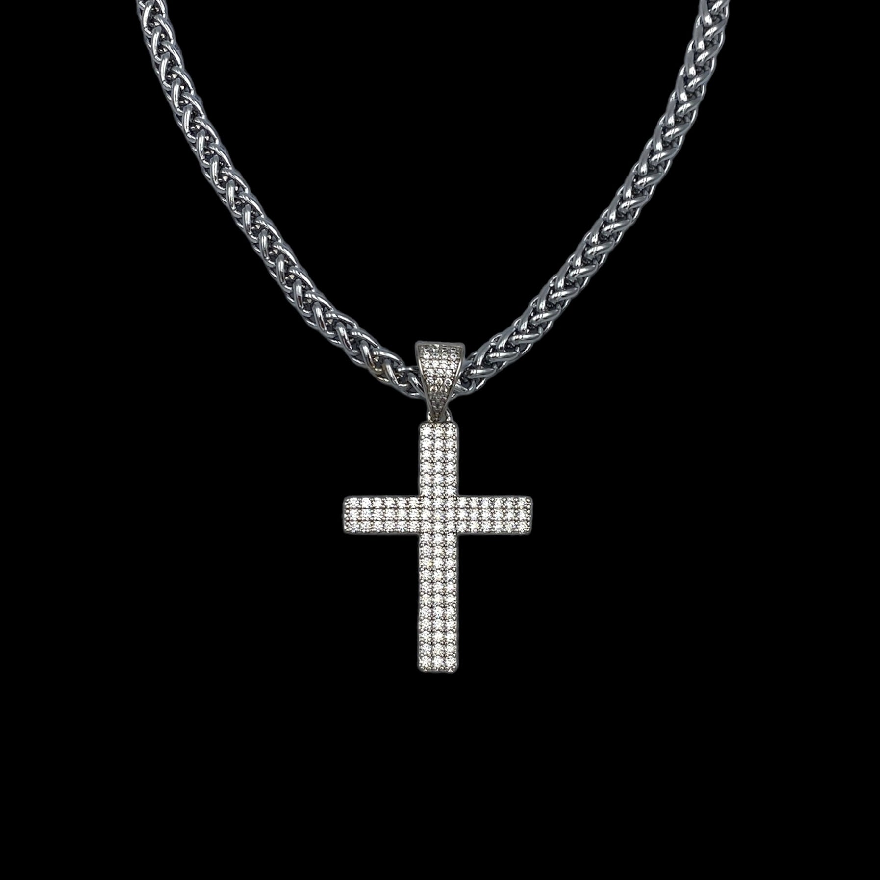 Necklace Cross L Inox