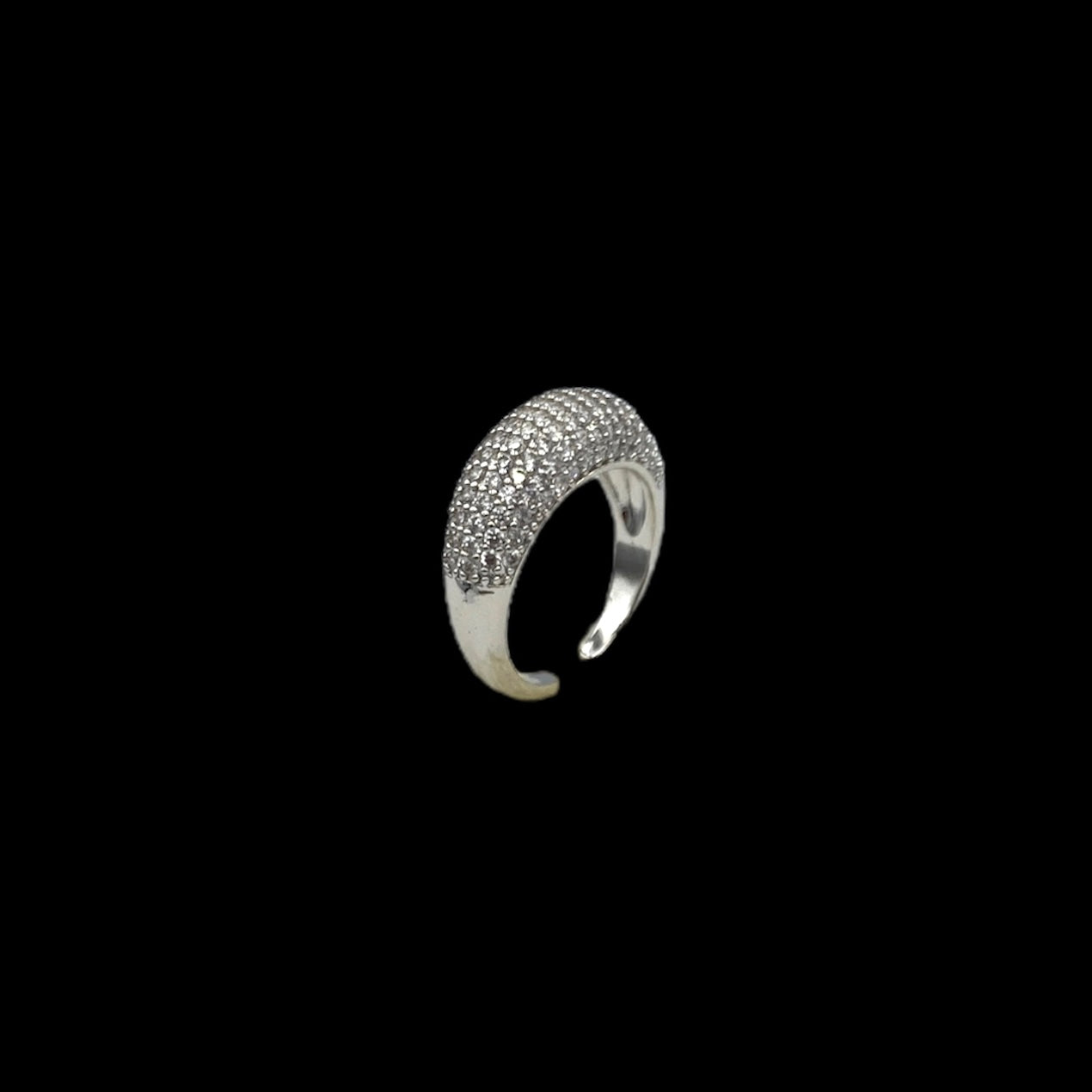 Silver Bubble Adjustable Ring