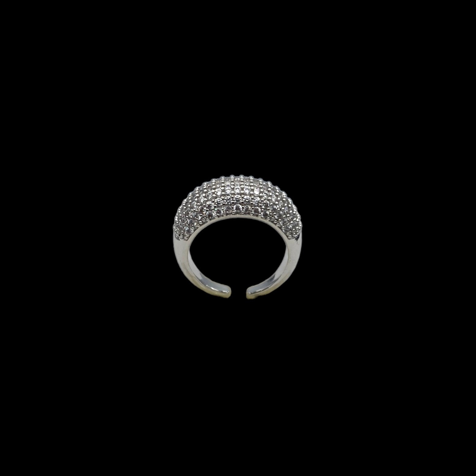 Silver Bubble Adjustable Ring