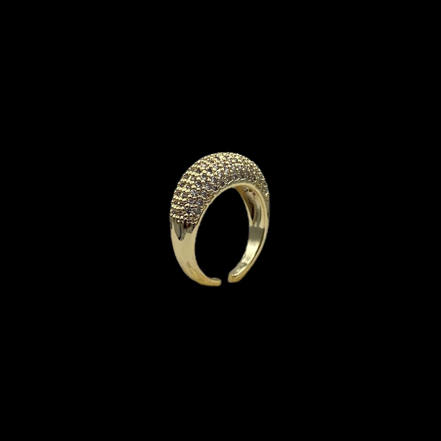 Bubble Gold Adjustable Ring