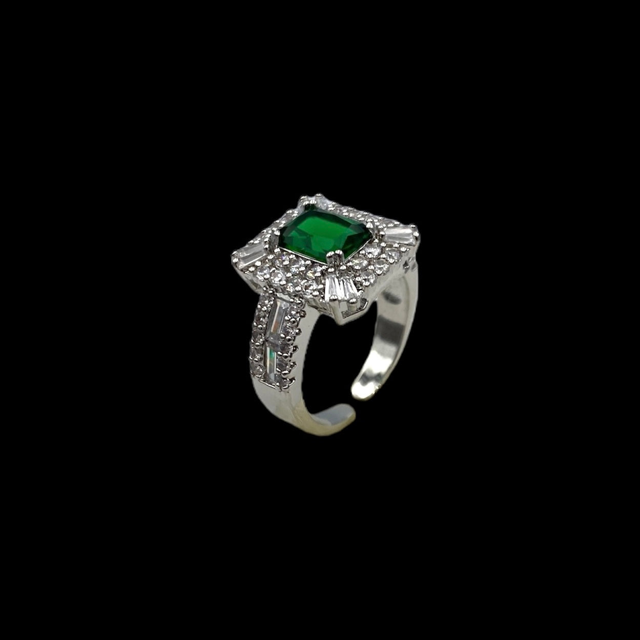 Green Love Adjustable Ring