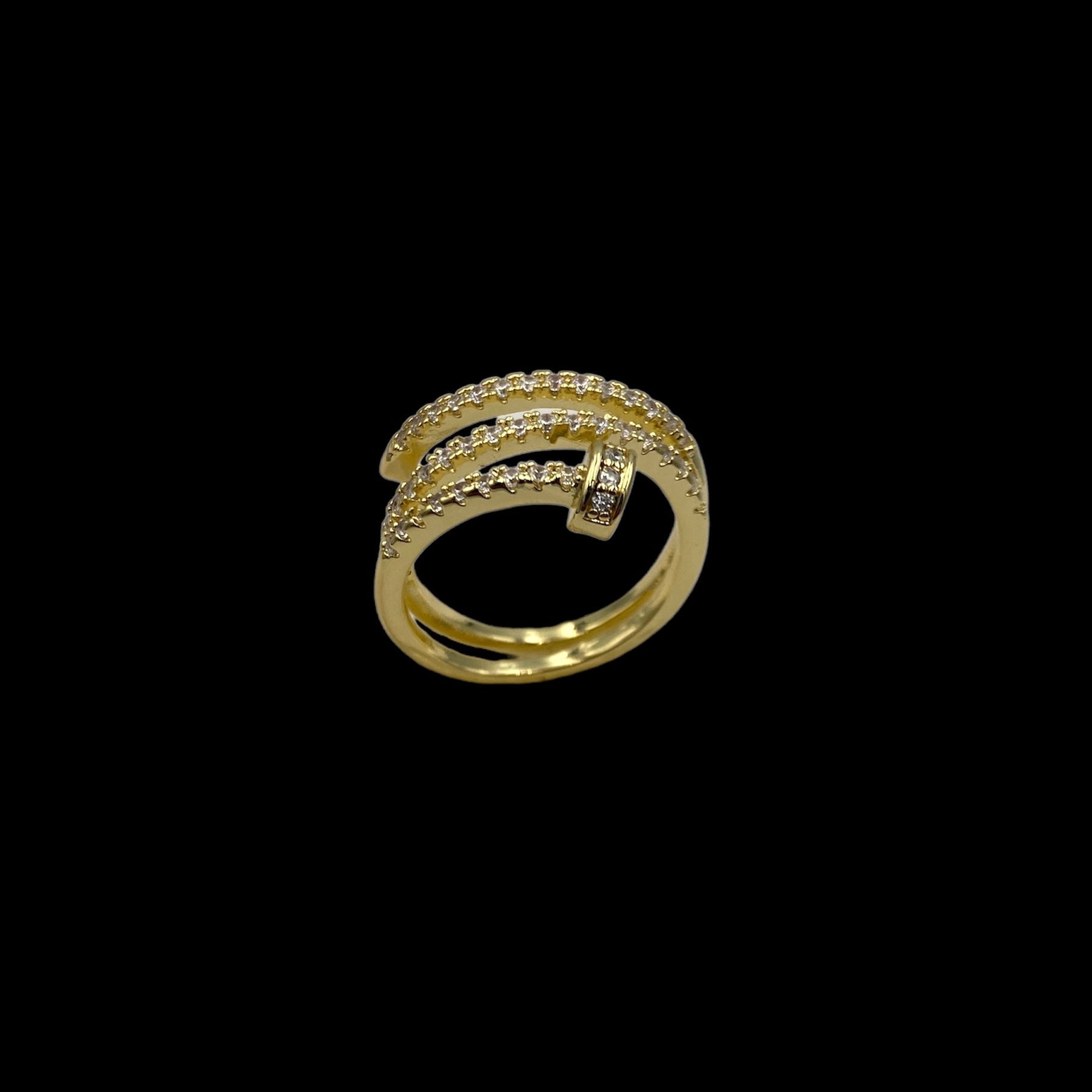 Screw 2 Gold Adjustable Ring