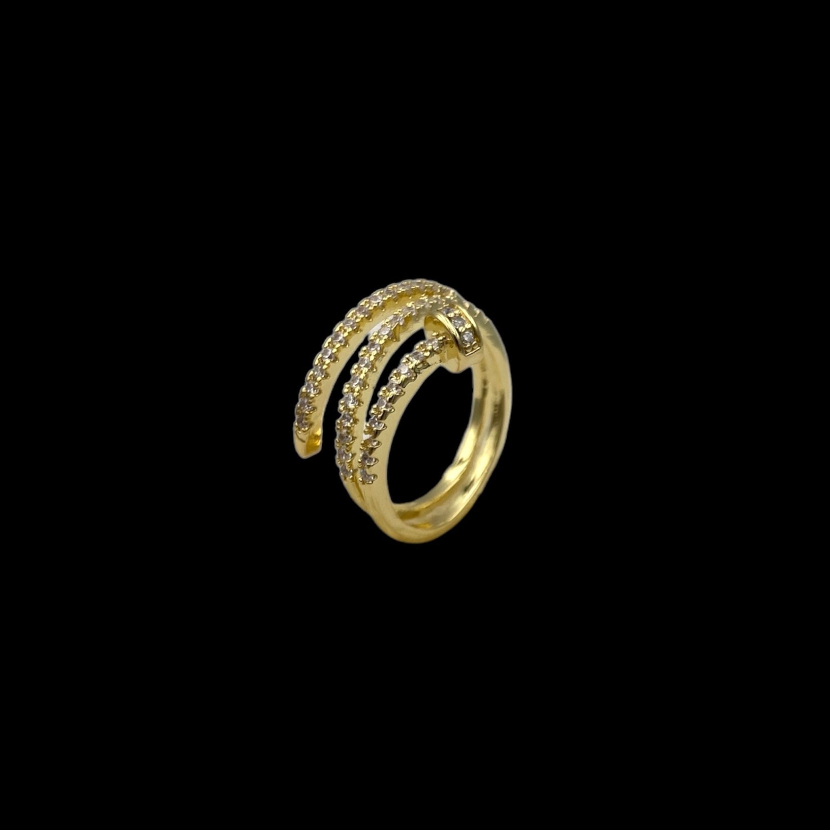 Screw 2 Gold Adjustable Ring