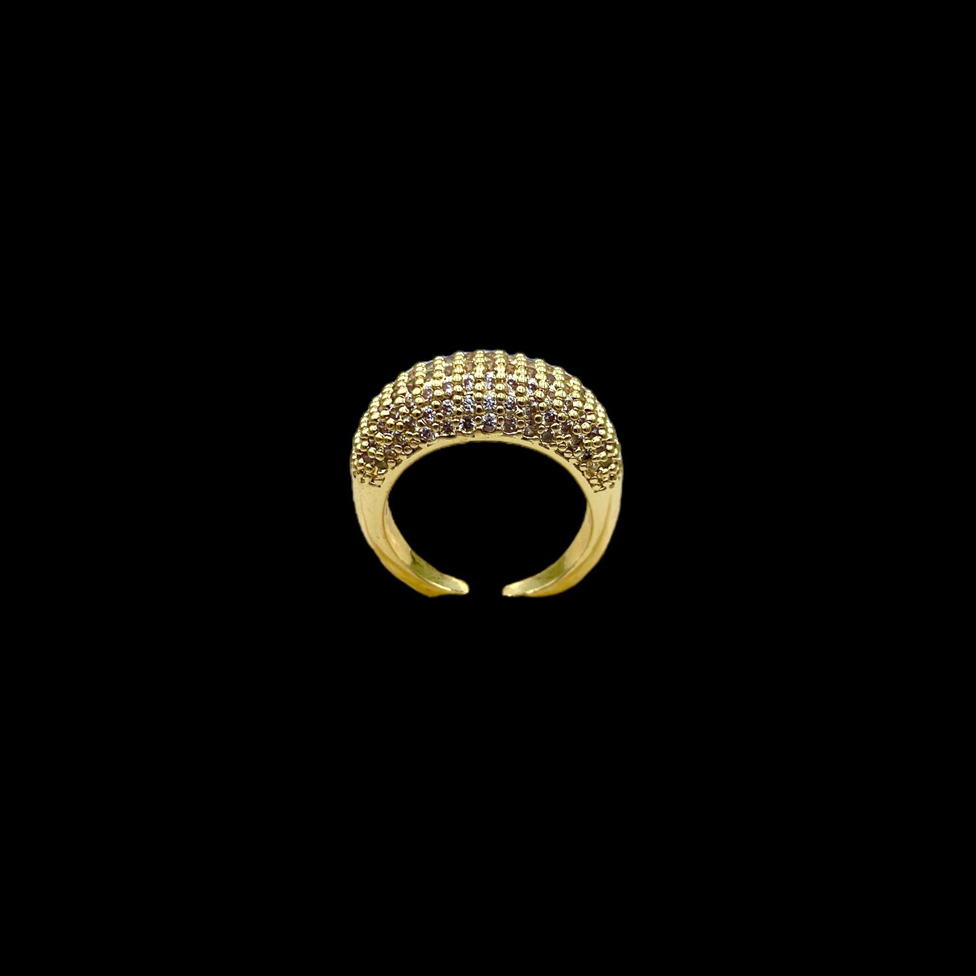 Bubble Gold Adjustable Ring