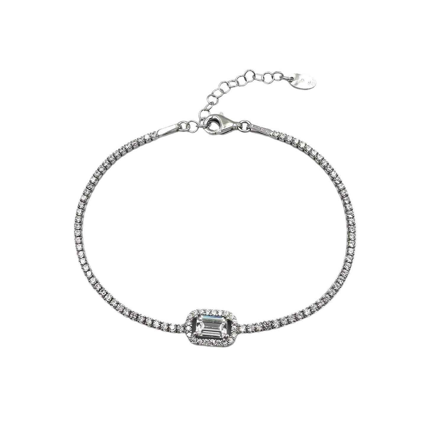 Tennis Gems Silver Bracelet