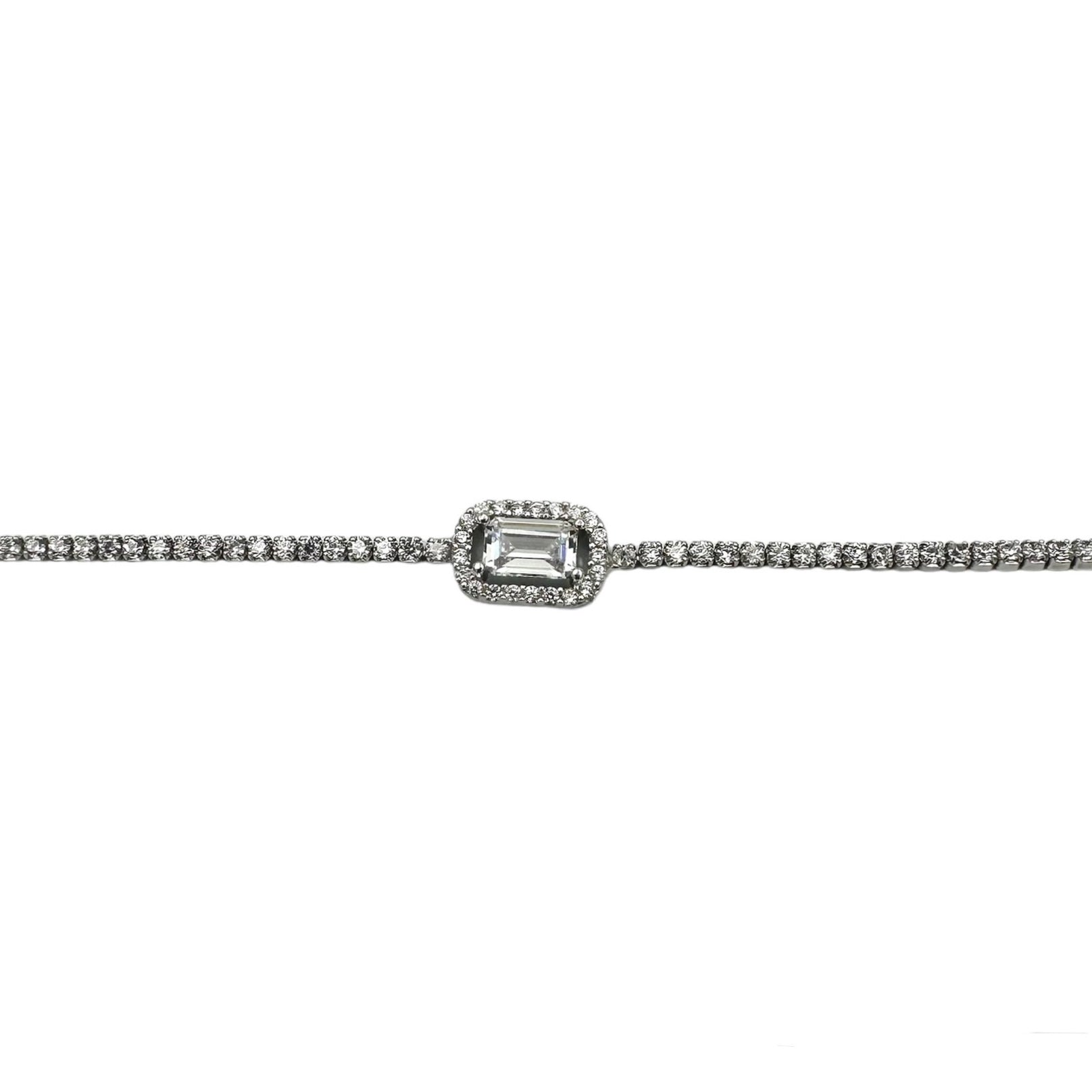 Tennis Gems Silver Bracelet