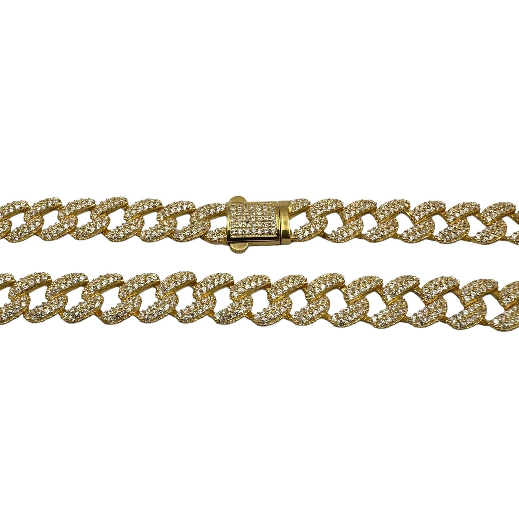 Cuban necklace 24k Silver