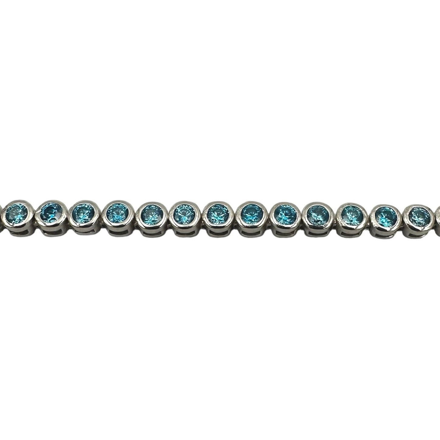 Tennis Medium Pills Regal Blue Silver Bracelet