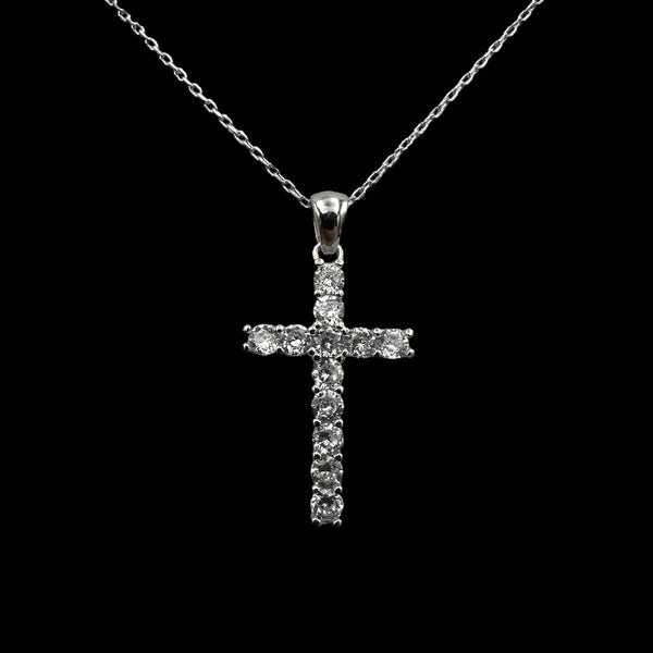 Necklace with Silver Cross Pendant