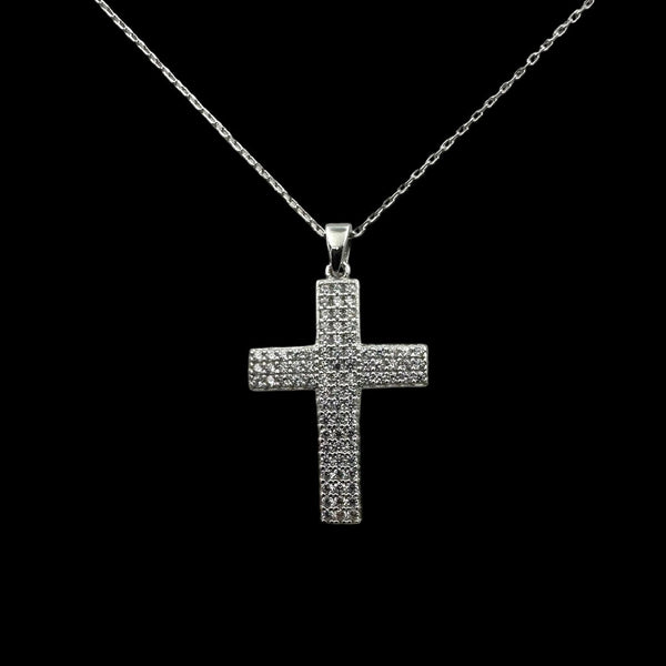 Necklace with Silver Cross Pendant