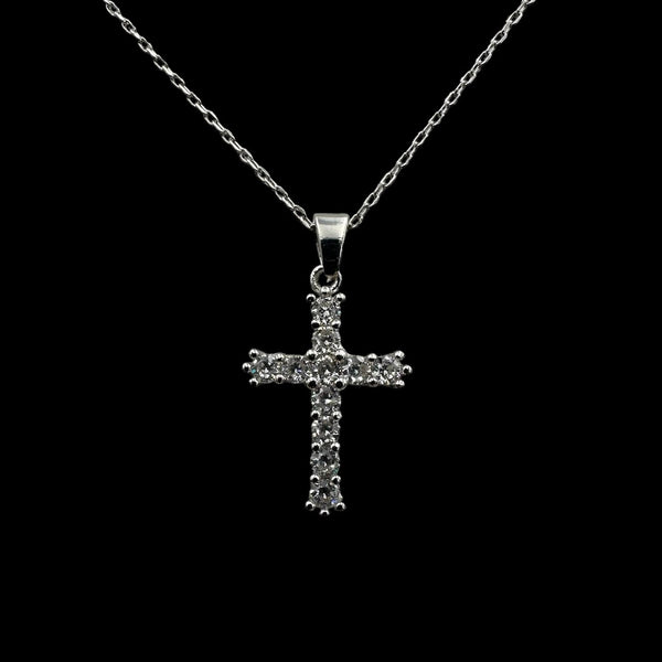 Necklace with Silver Cross Pendant