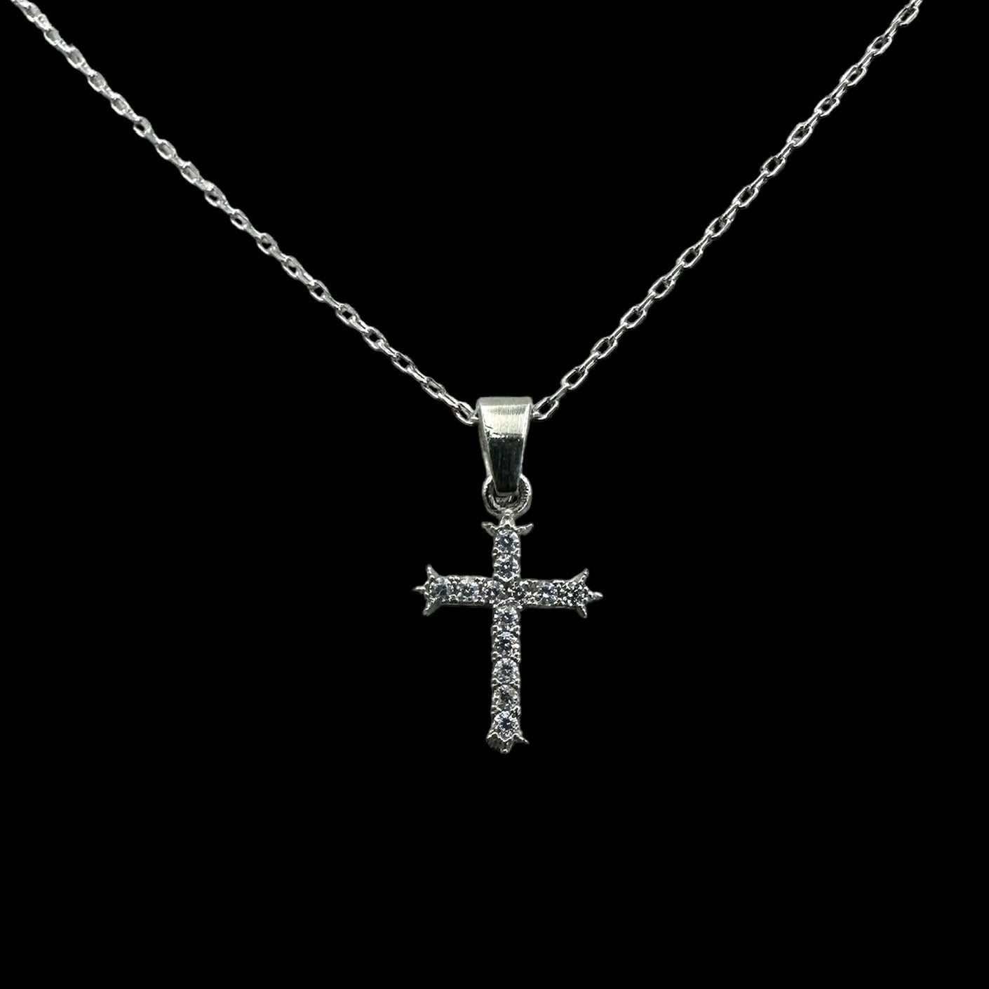 Necklace with Silver Cross Pendant