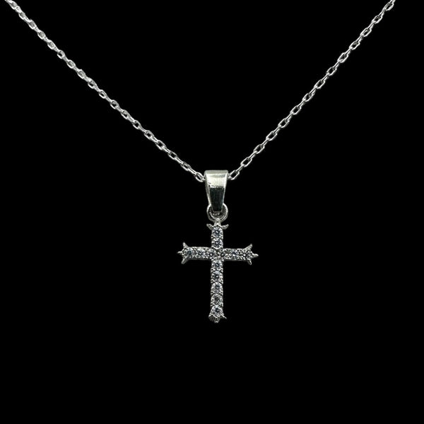 Necklace with Silver Cross Pendant