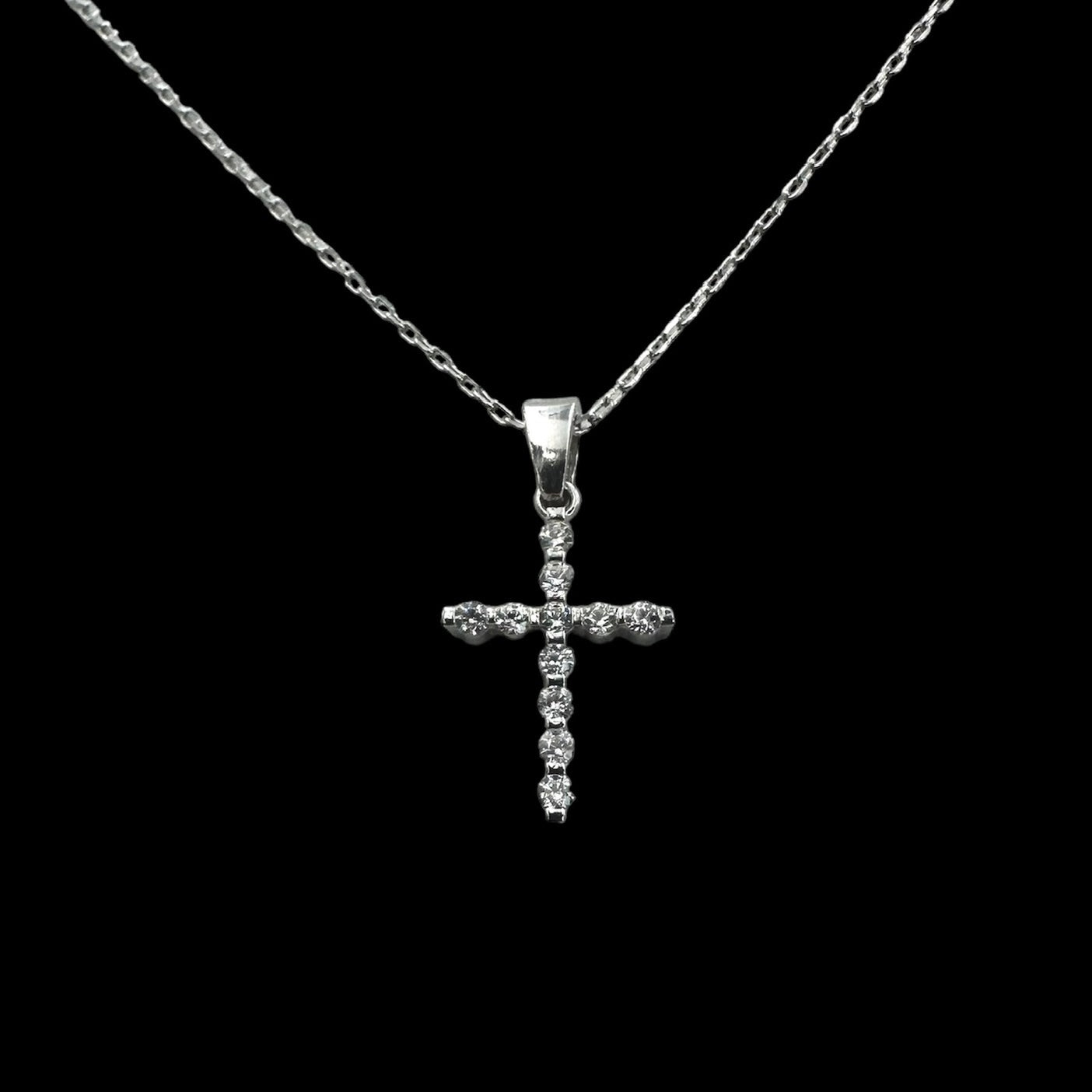 Necklace with Silver Cross Pendant