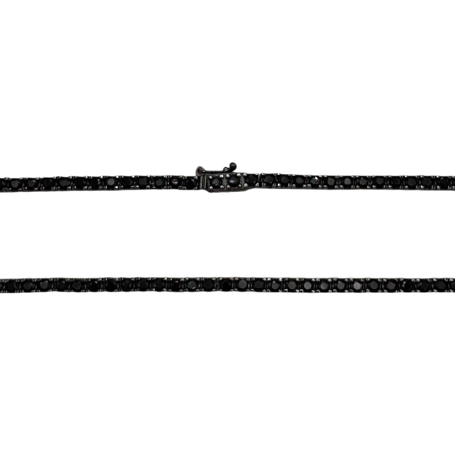 Colier Tennis Look All Black Argint