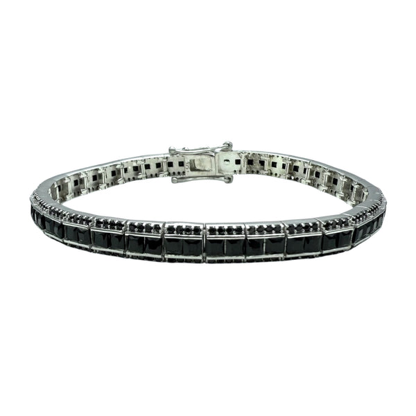 Brățară Tennis R Double Black Argint