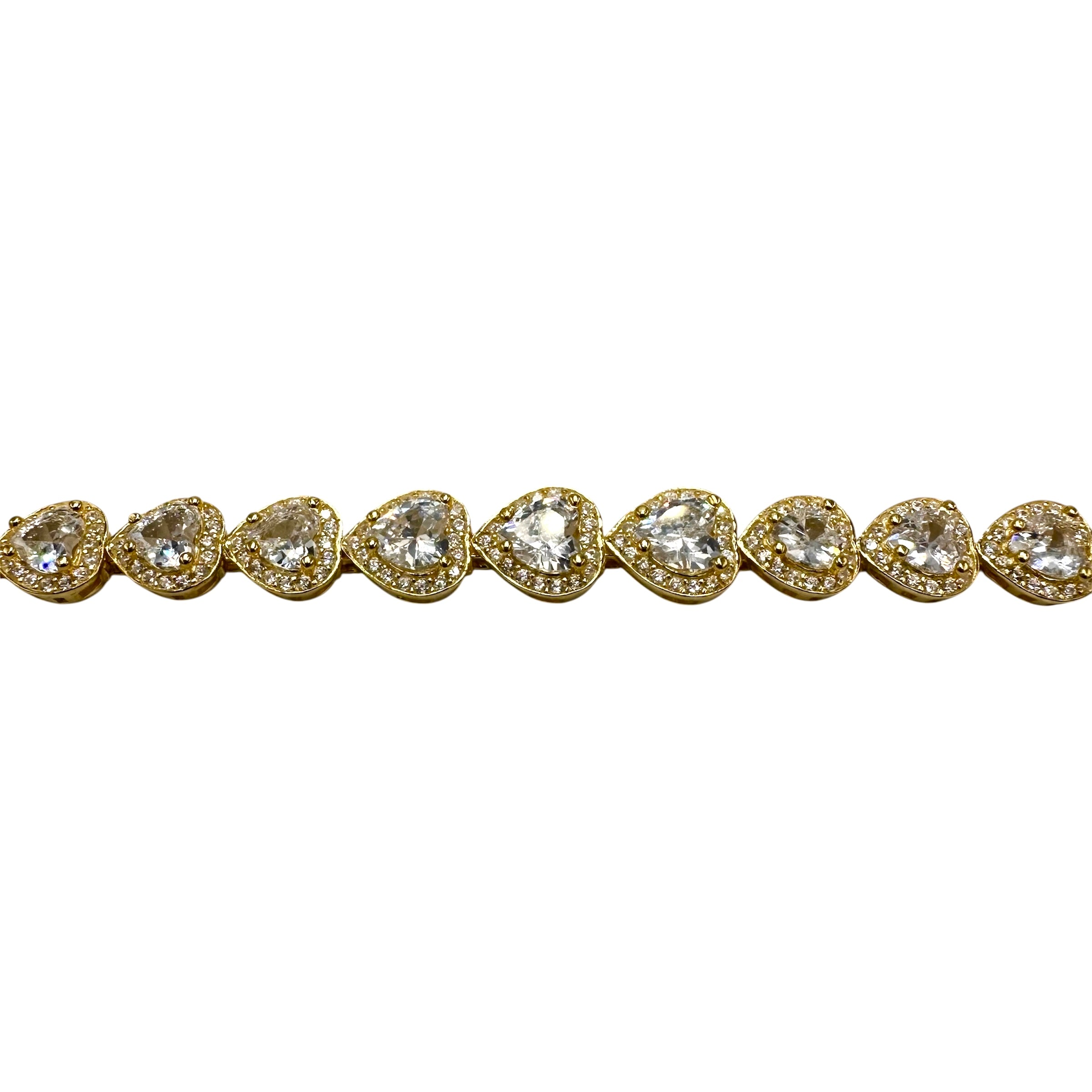 Brățară Tennis Heartless Gold Argint