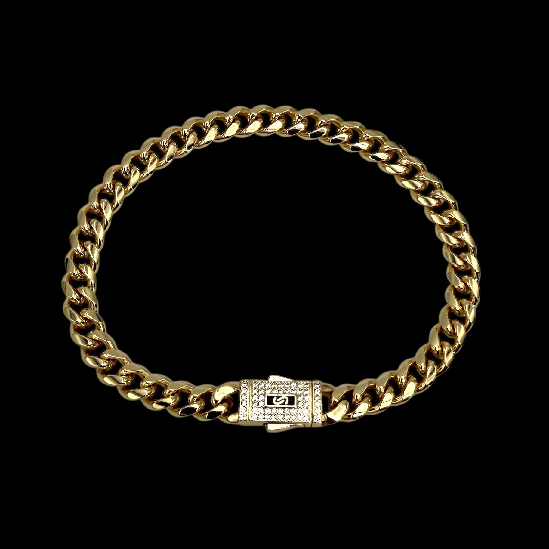 Brățară Cuban Monaco 8mm Placată cu Aur