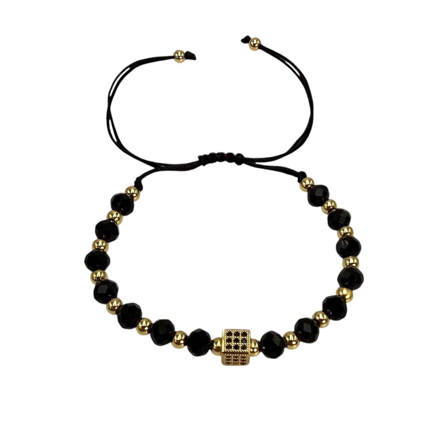 Brățară Reglabilă Dice Placată cu Aur