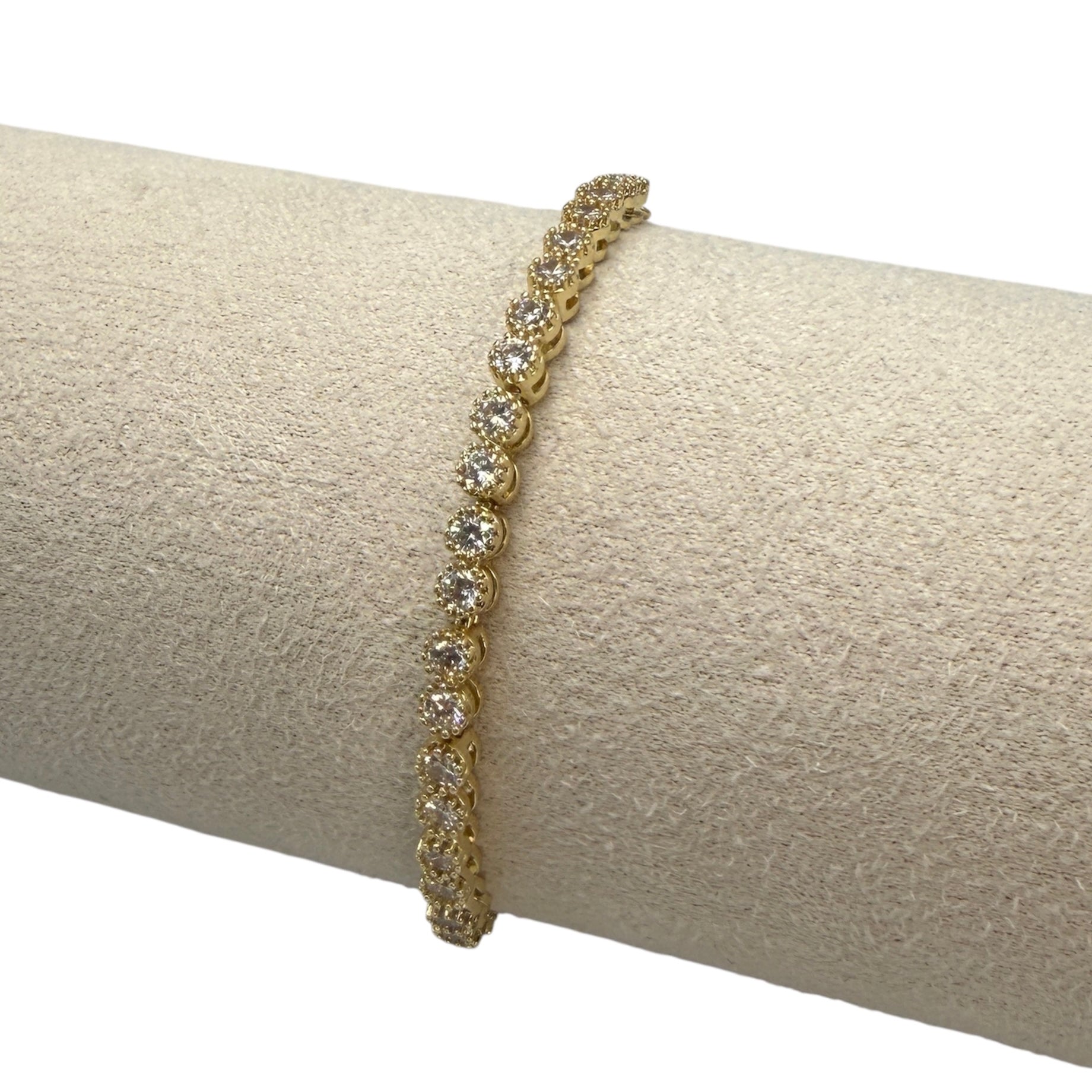 Brățară Reglabilă Tennis Pills Placată cu Aur