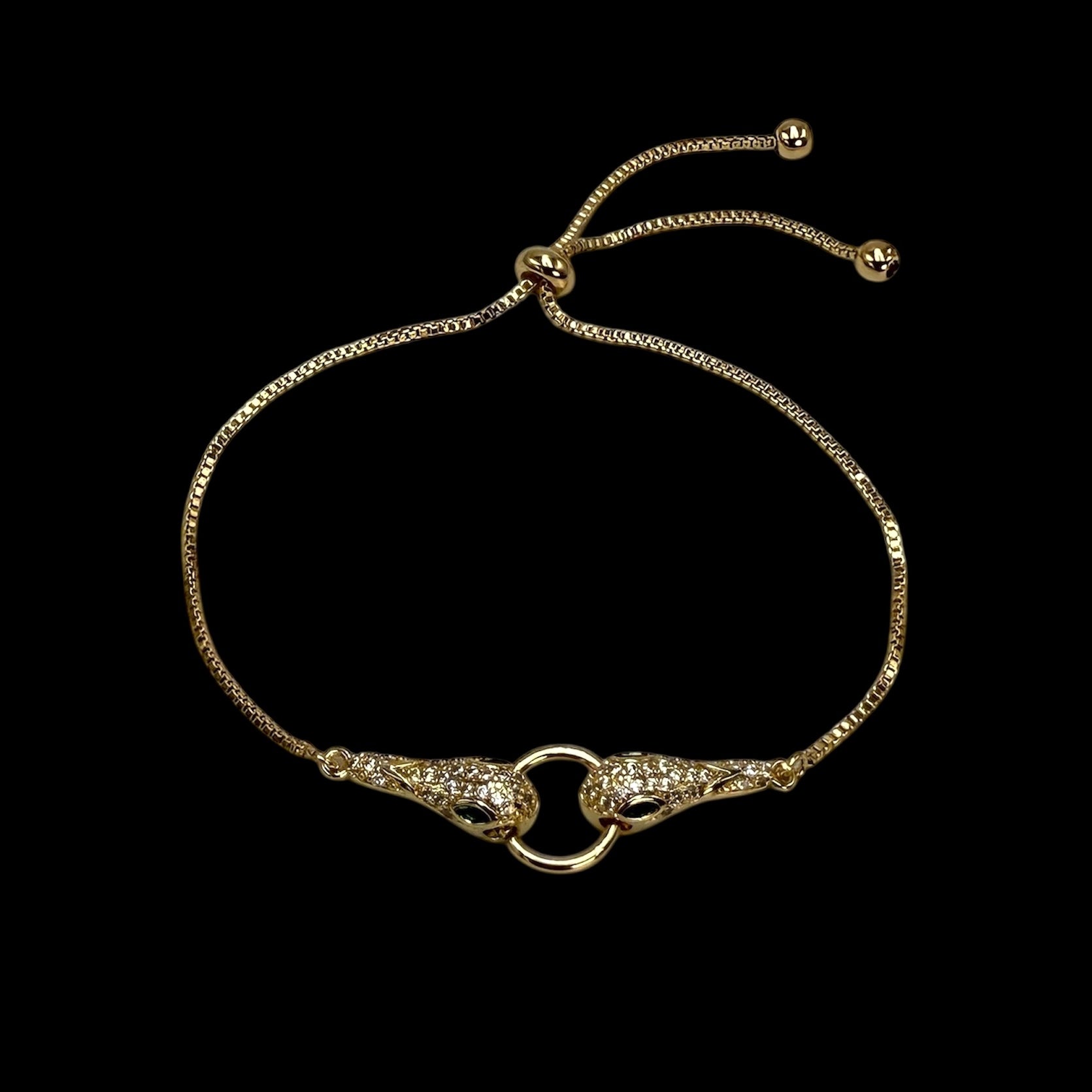 Brățară Reglabilă Șarpe 2 Placată cu Aur